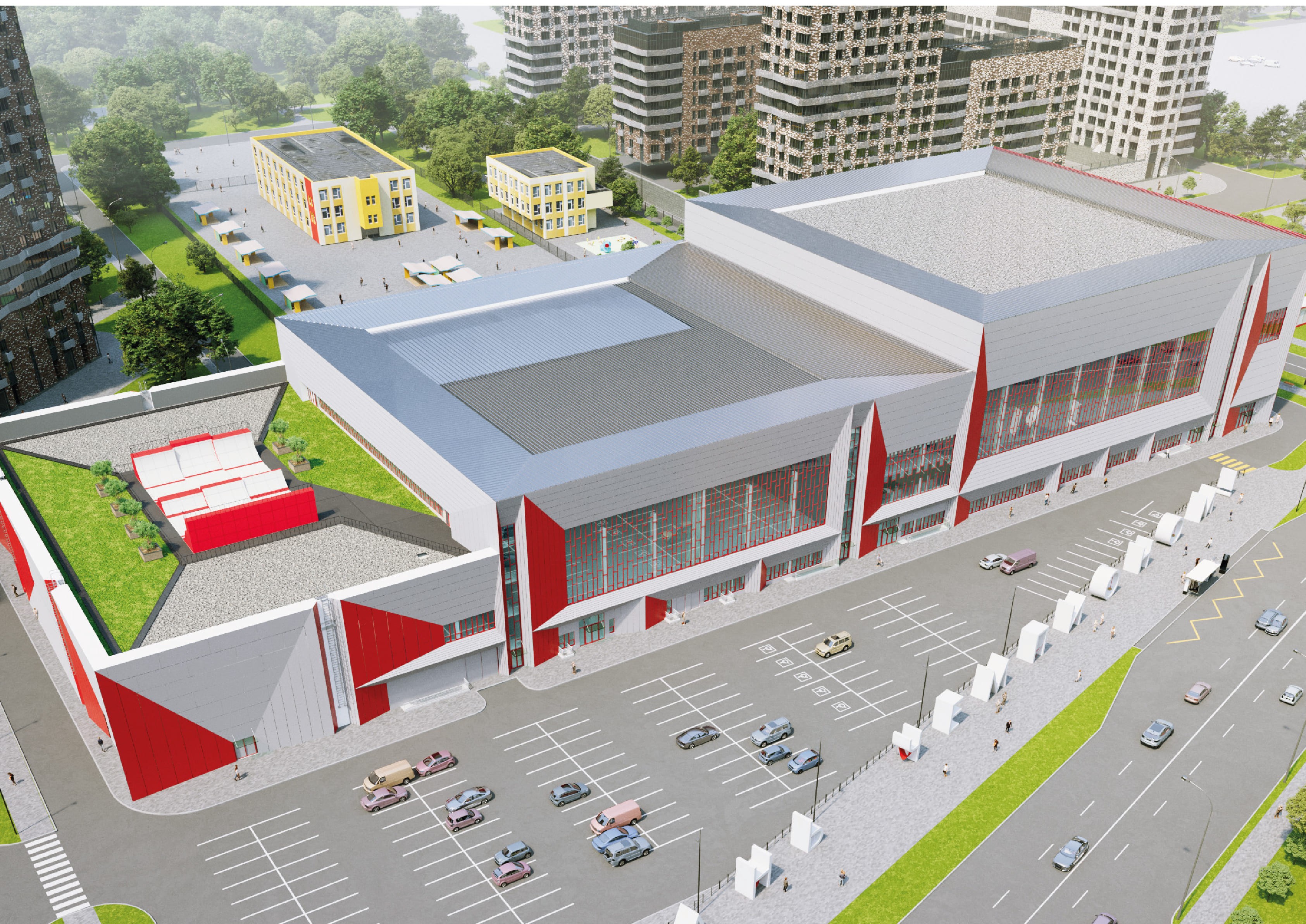 В СОСТАВ МНОГОФУНКЦИОНАЛЬНОГО ДВОРЦА СПОРТА ВХОДЯТ: